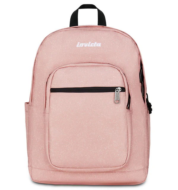 Zaino Invicta Jelek Shine 34L: Glitter Rosa per Scuola