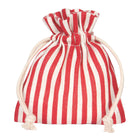 Sacchetto in Cotone a Righe Rosso e Bianco 9 x 12 cm - 10 pezzi