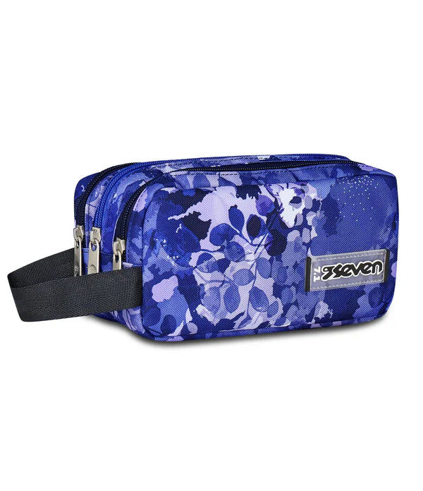 Astuccio Zip Seven Freethink: Blu e Viola Floreale