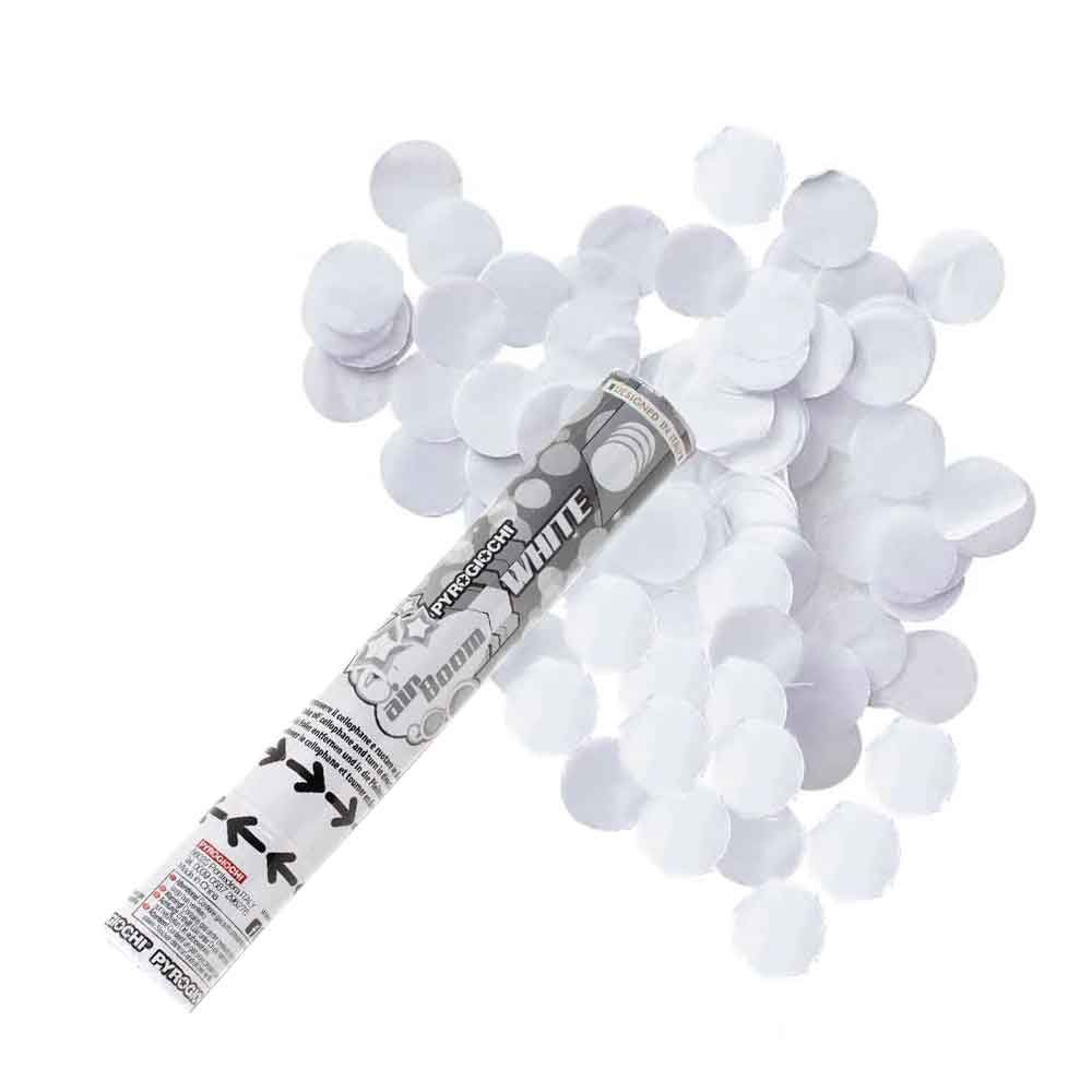 Sparacoriandoli Bianchi - 12 Cannoni Da 15 Cm, Coriandoli Rotondi, Per Feste E Matrimoni - Foto 6