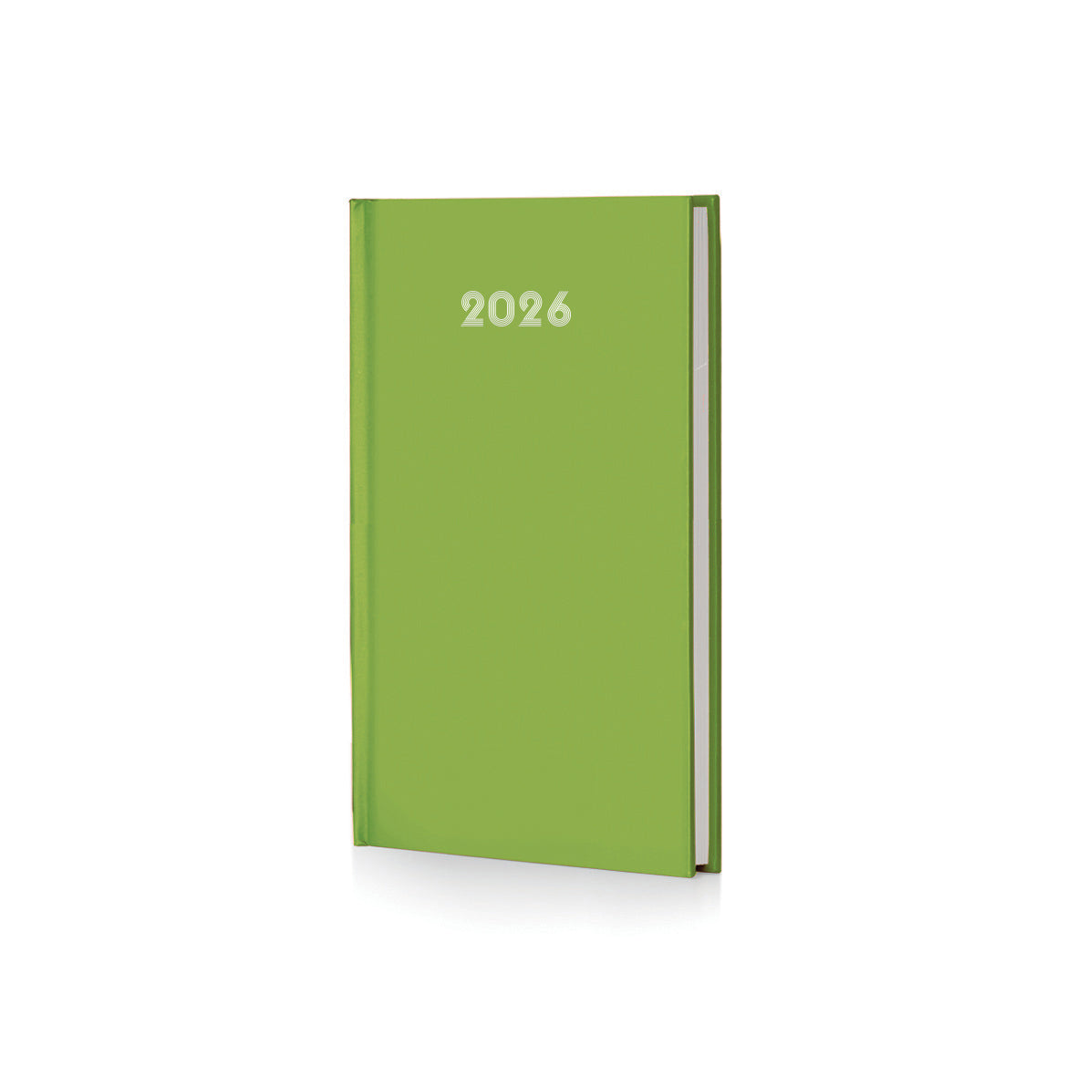 Agenda Giornaliera 2025, Formato 17x24 Cm, Copertina Sintetica Verde Lime - Ideale Per Organizzazione Dettagliata