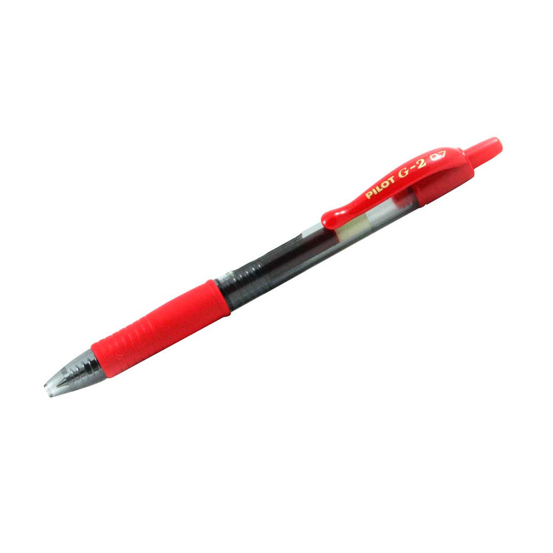 Penna a Sfera Pilot G-2 Punta 0,7 mm a Scatto Rosso