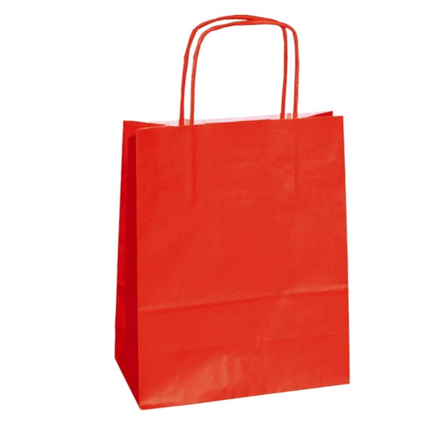 Borsa Carta Kraft Stampata Rosso