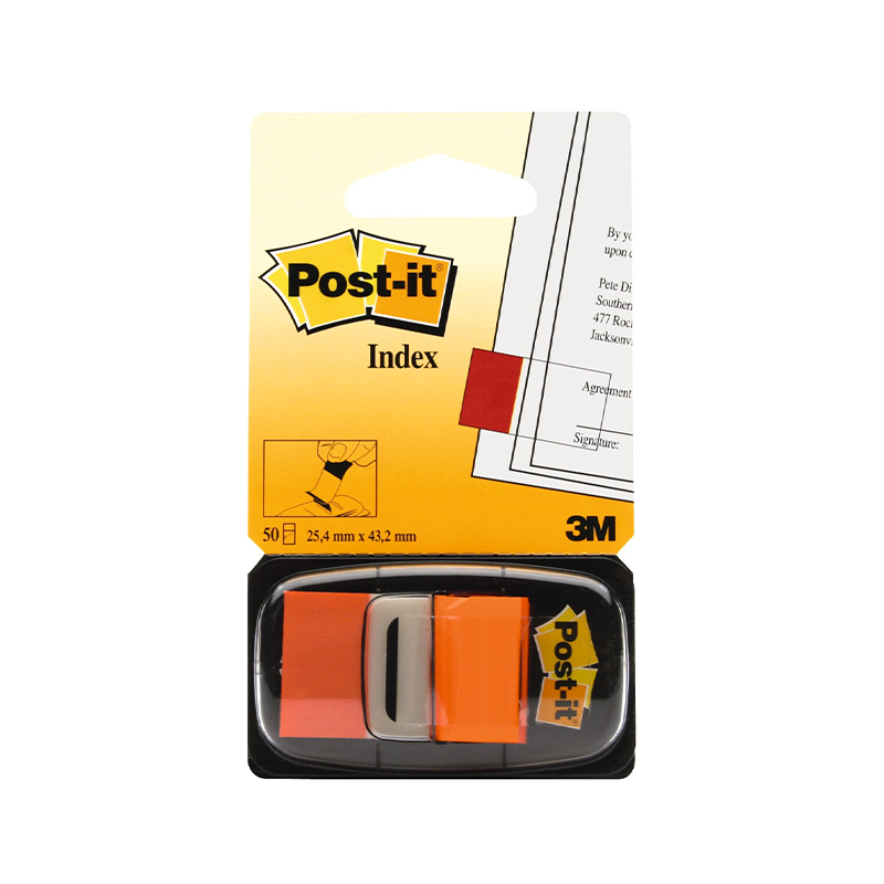 Segnapagina Post-It Index 680-2 Rimovibile Arancione - 50 pezzi