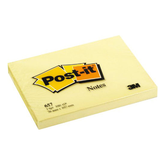 Blocco 3M Post-It 76X102 Canary 657