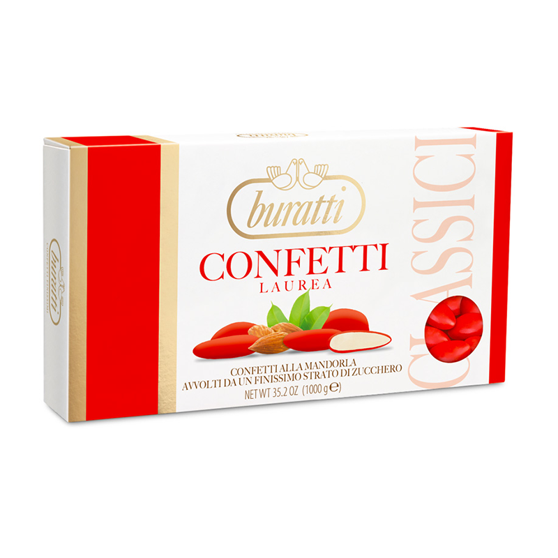 Confetti Rosso Laurea Classici - 1 kg