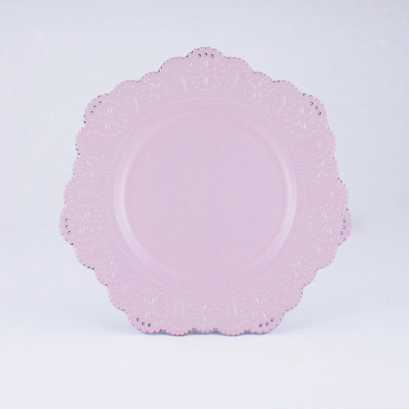 SOTTOPIATTO IN PLASTICA ROSA CM. 33X33X2