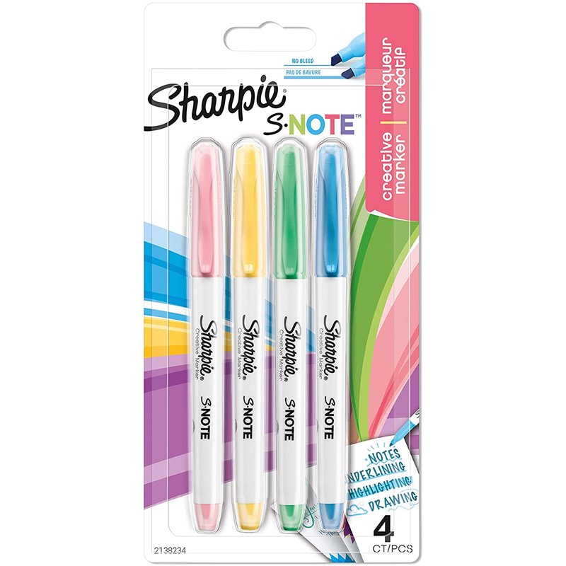 Pennarello Sharpie S-Note Creative Marker - Blister 4 pz