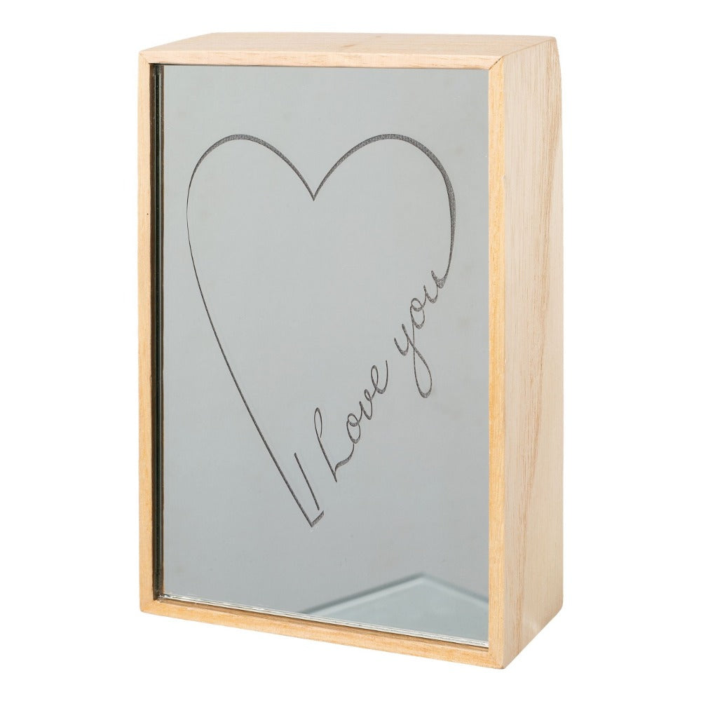 Specchio da tavolo cuore - con led fucsia Specchio da tavolo cuore - con led fucsia