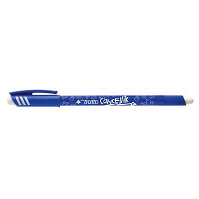 Penna a Sfera Tratto Cancellik con 2 Gomme Blu