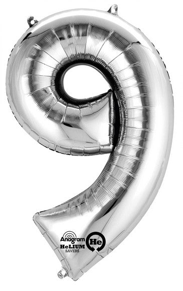 Palloncino foil numero 3 Silver