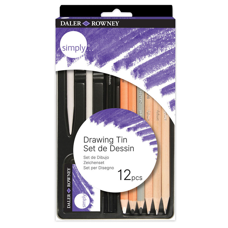 Set Pastelli Sketching Tin Daler Rowney - 12 pezzi