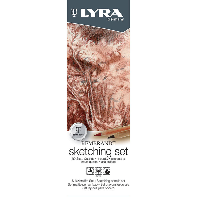 Astuccio in Metallo Matite Rembrandt Sketching Lyra - 6 pezzi