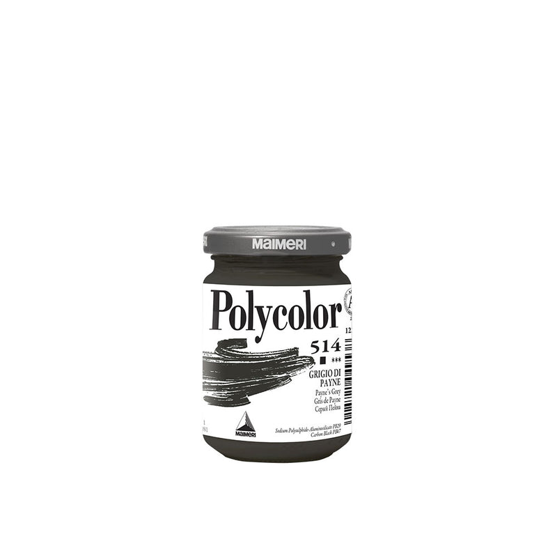 Colore Acrilico in Vasetto Polycolor Grigio di Payne 140 ml