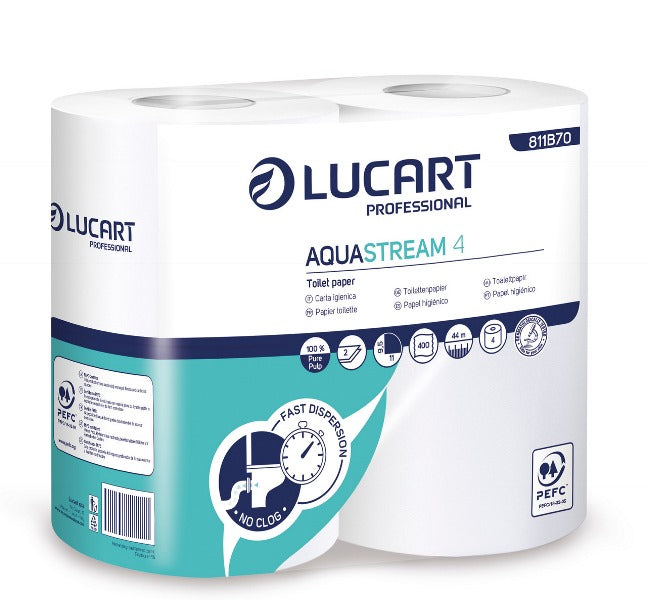 Carta Igienica AquaStream Lucart - 4 pezzi