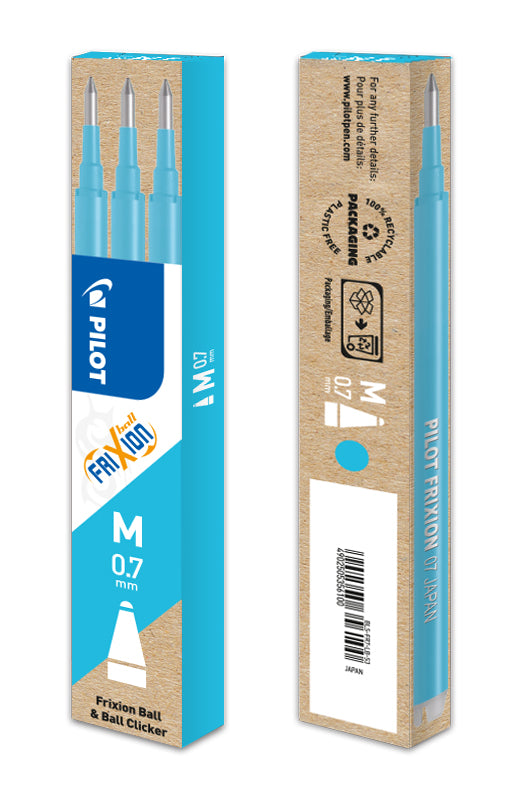 Refill per Penna a Sfera Pilot Frixion 0,7 mm - 3 pezzi