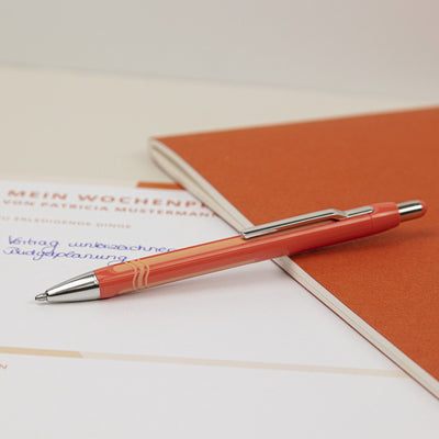 Penna a Sfera Schneider Epsilon Warm Orange con Tratto XB e Inchiostro Blu