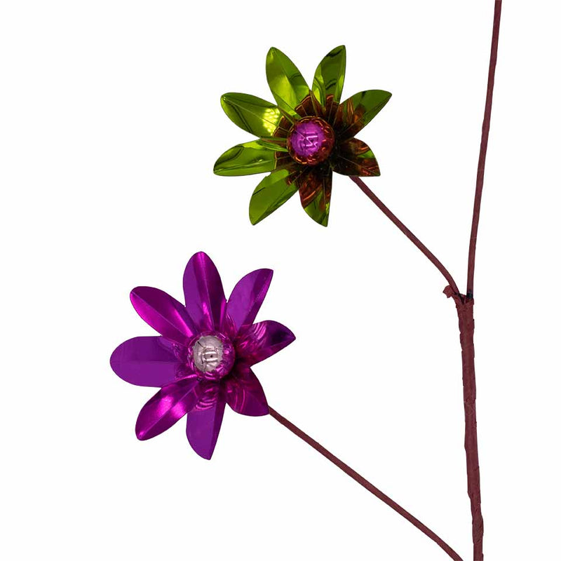 Ramo Gerbera Metal Rosa con 5 Rami 56 cm