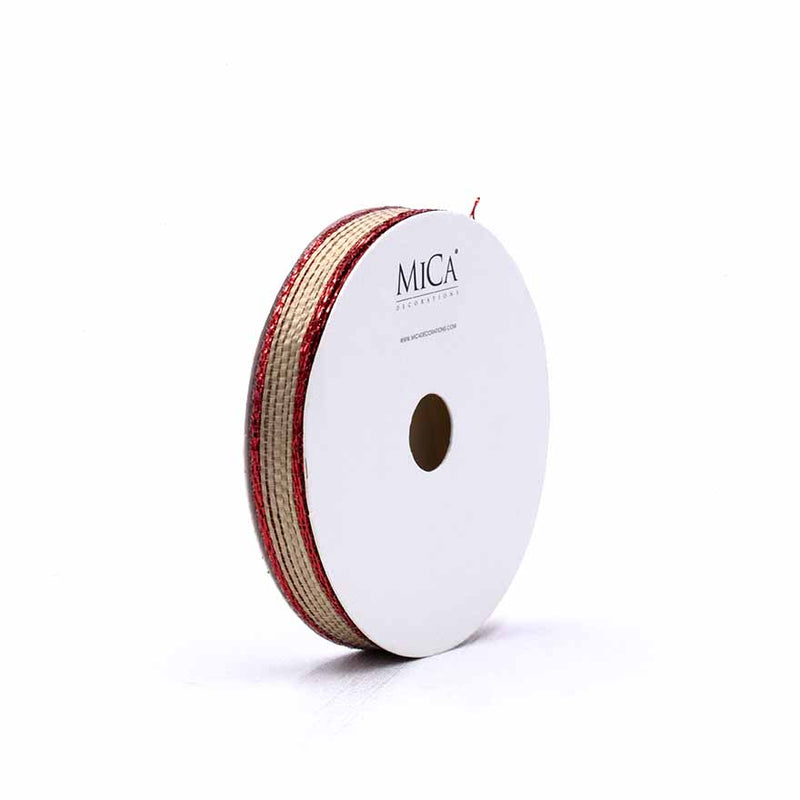 Nastro in Juta Rosso 10 mm x 2 mt