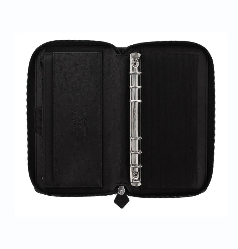 Organizer Filofax Saffiano Personal Compact Nero con Planner Annuale non Datato