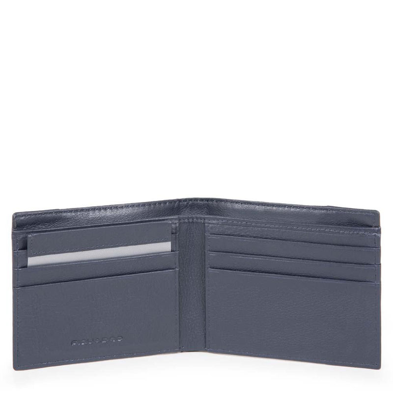 Portafoglio da Uomo Piquadro con Porta Carte di Credito Estraibile Pulse P16 Blu