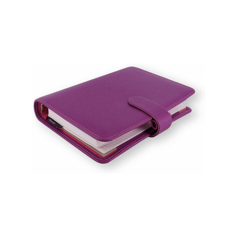 Filofax Agenda Organizer Ad Anelli Personal Saffiano Lampone