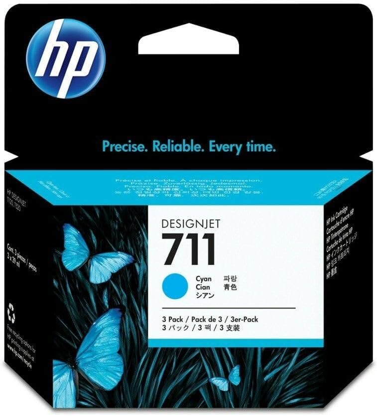 Combopack Cartuccia Originale HP 711 Ciano - 3 pezzi