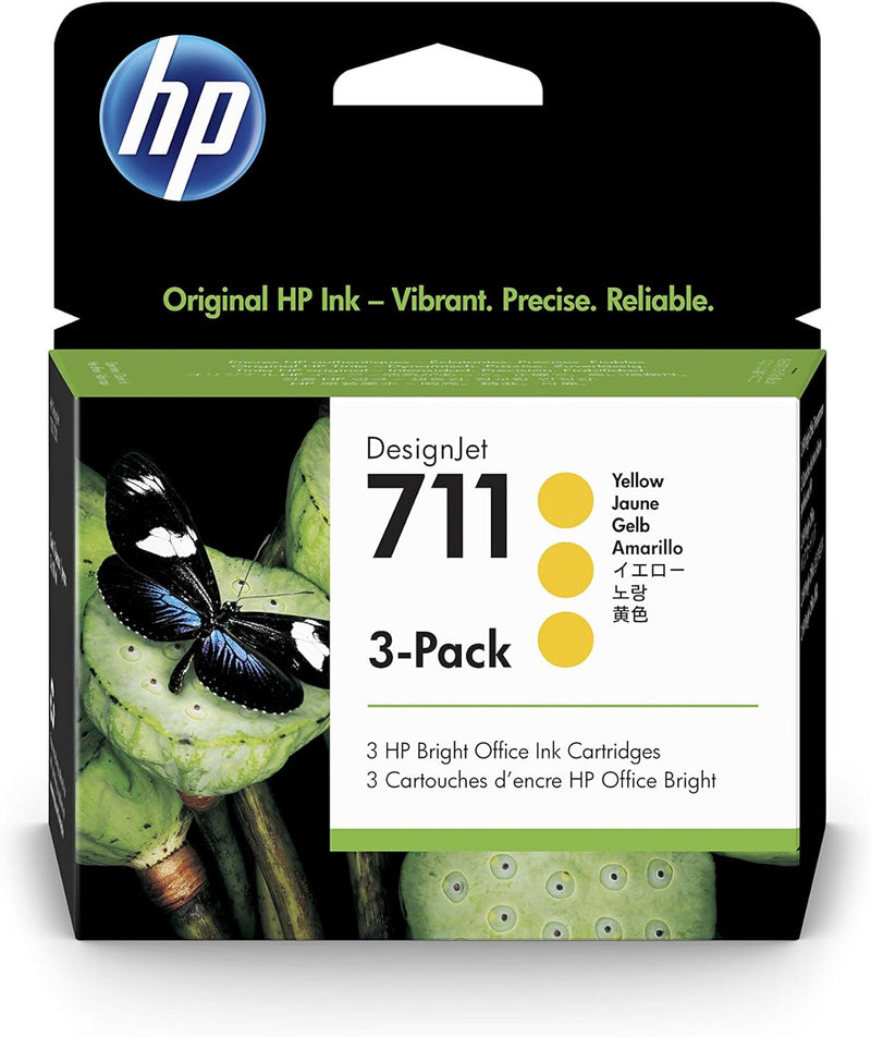 Combopack Cartuccia Originale HP 711 Giallo - 3 pezzi