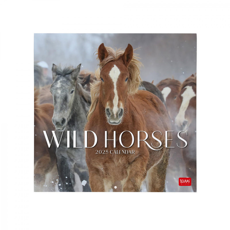 Calendario da Muro 2025 - Wild Horses - 30 x 29 cm