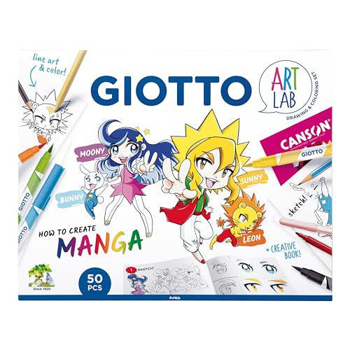 Giotto Art Lab Kit Manga CHIBI con Guida Creativa - Set Disegno Manga