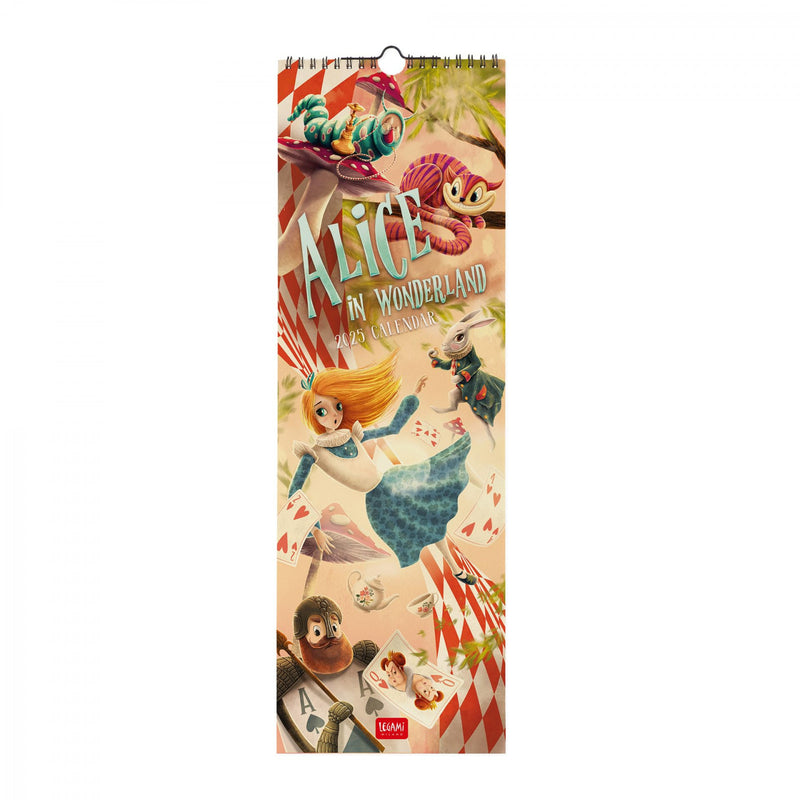 Calendario da Muro 2025 - Alice in Wonderland - 16 x 49 cm