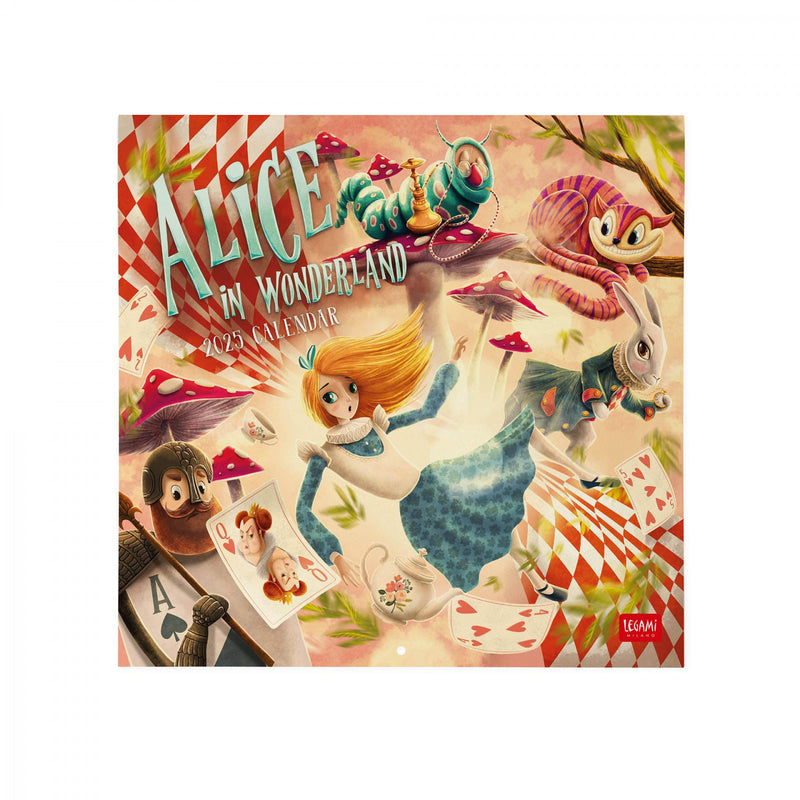 Calendario da Muro 2025 - Alice in Wonderland - 30 x 29 cm