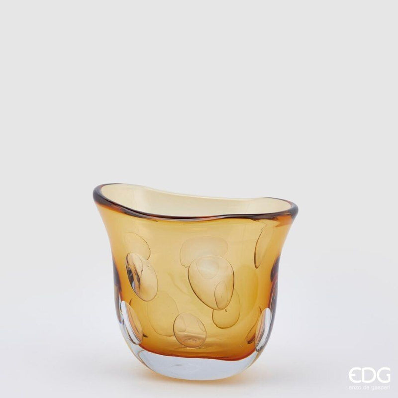 Vaso Fluxus in Vetro Ambra 23 cm