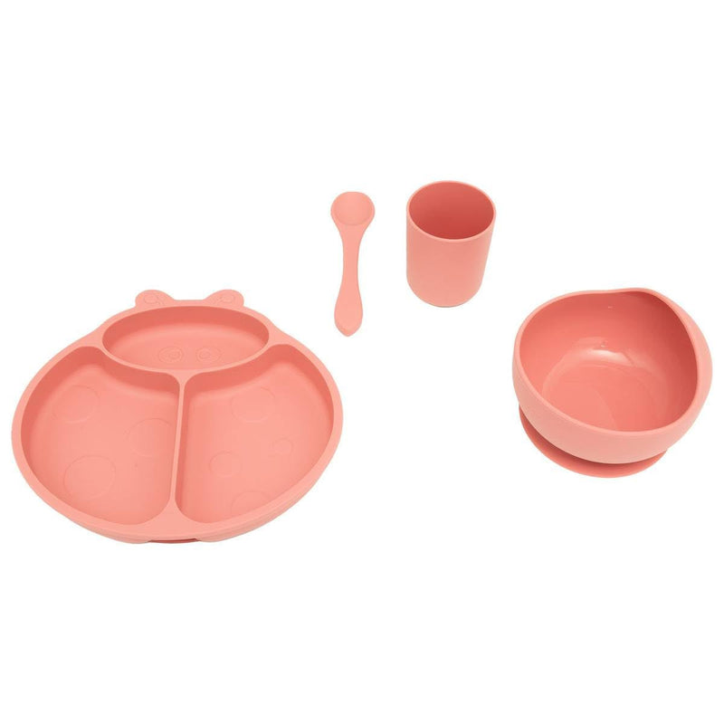 Set Pappa Coccinella in Silicone Rosa - 4 pezzi
