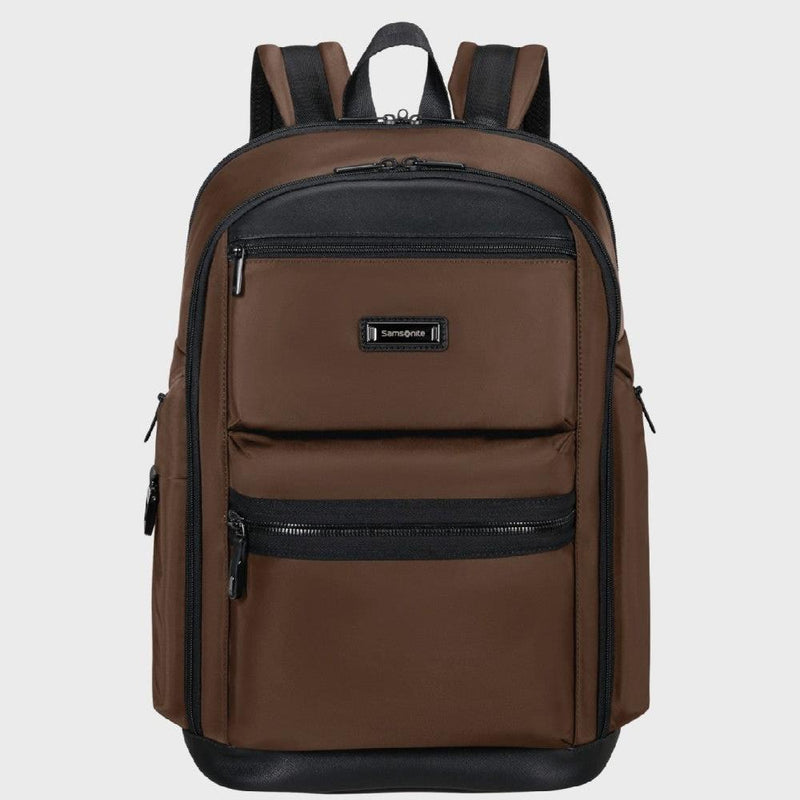 Samsonite Zaino Ufficio 15.6" Relyon Marrone in Poliestere Riciclato