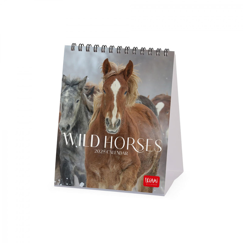 Calendario da Tavolo 2025 - Wild Horses- 12 x 14,5 cm