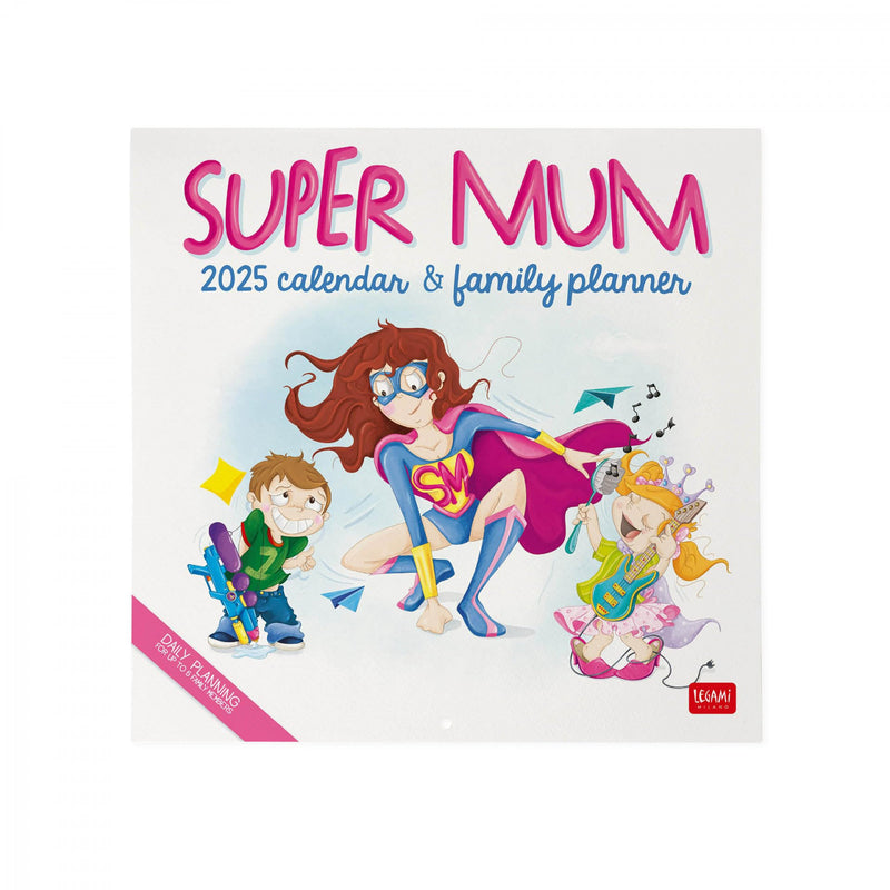 Calendario da Muro 2025 - Super Mum - 30 x 29 cm