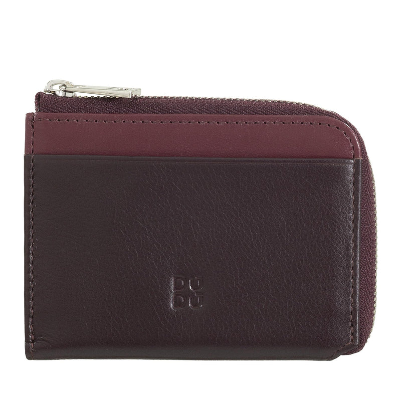 Dudubags Portafoglio Uomo Piccolo in Pelle con RFID Burgundy Scuro