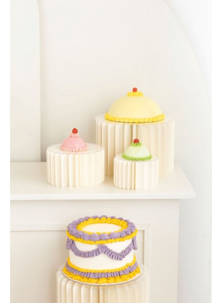 Alzata in Carta con Base in PVC Avorio 20 x 30 cm