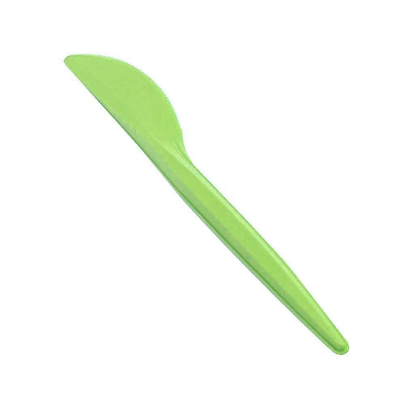 Coltello Mater-bi® 100% Compostabile Verde Acido 16 cm - 20 pezzi