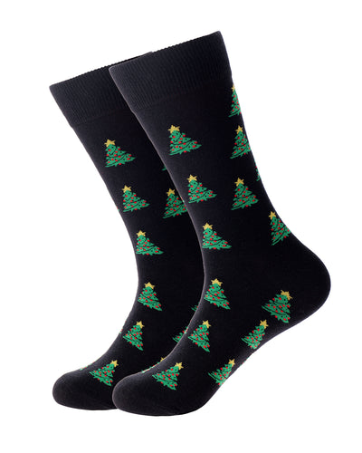 Calze Alberi Di Natale Nero e Verde / Taglia: 41-47