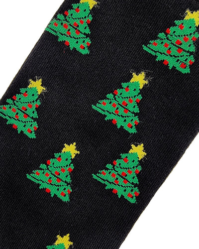 Calze Alberi Di Natale Nero e Verde / Taglia: 41-47