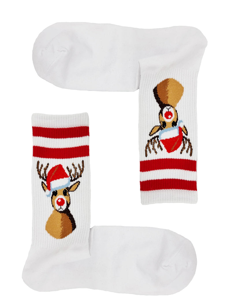 Calze Rudolph Bianco e Rosso / Taglia: 36-40