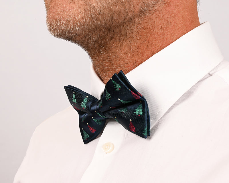 Papillon Albero di Natale Blu, Verde e Rosso