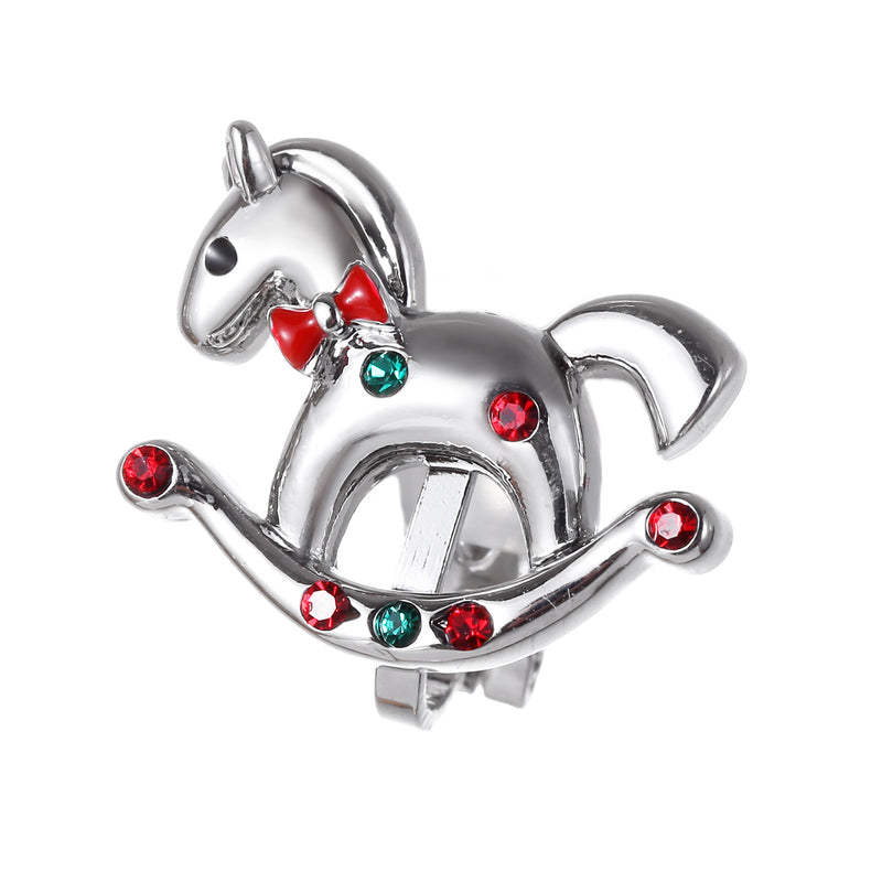 Orecchini Clip Cavallino Argento