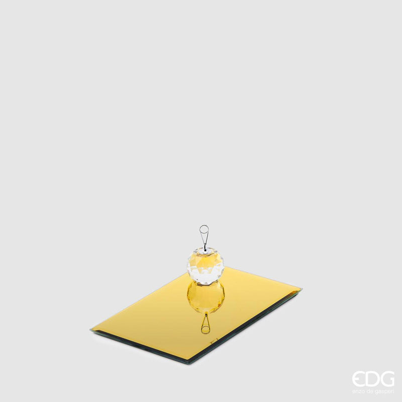 Base Specchio Rettangolare Oro 20 x 12,5 cm