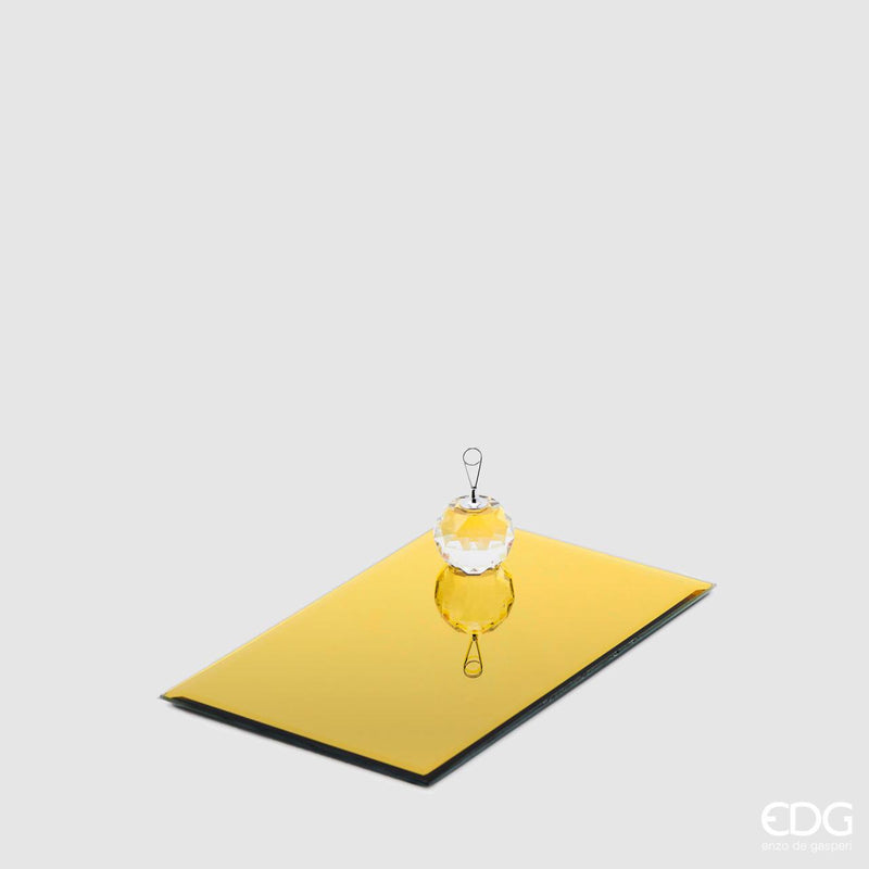 Base Specchio Rettangolare Oro 25 x 15,5 cm