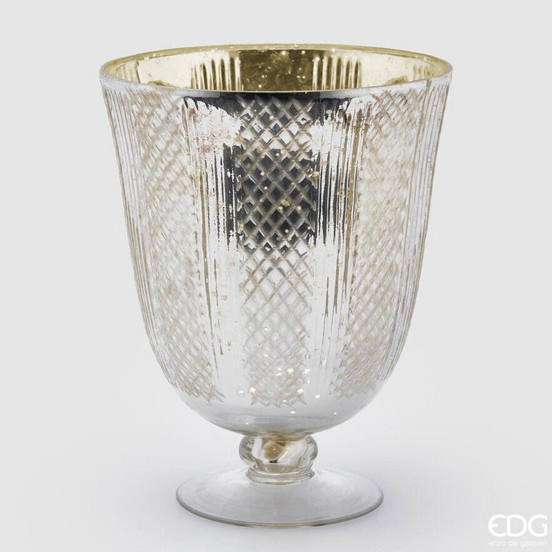 Coppa Anticata Zigrinata Argento 20 x 26 cm