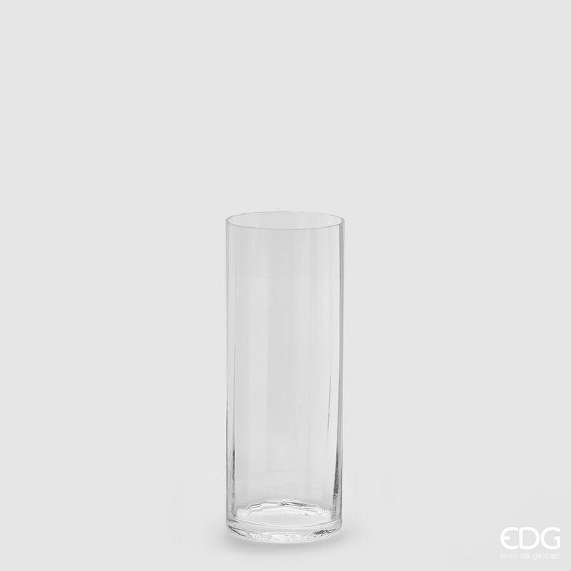 Vaso Cilindro in Vetro Nida Optic Trasparente 15 x 40 cm