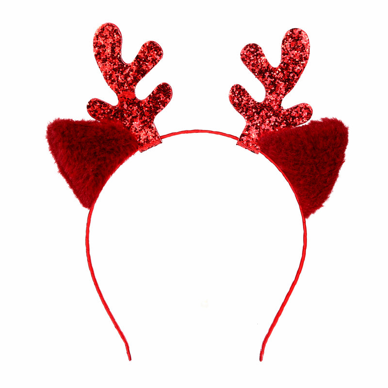 Cerchietto Renna Rosso